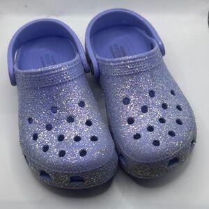 Lavender Purple Glitter Kid Crocs Size Child Youth 13